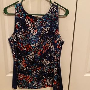 Ann Taylor size M Navy/Multi Sleeveless Top